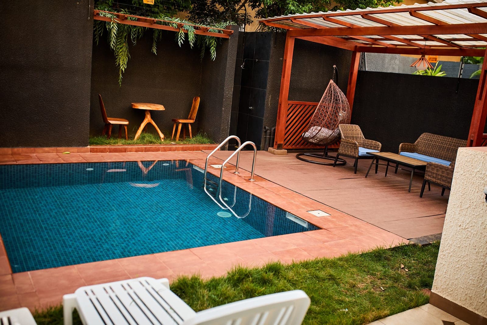 The pool terrace at Adenta Serenity